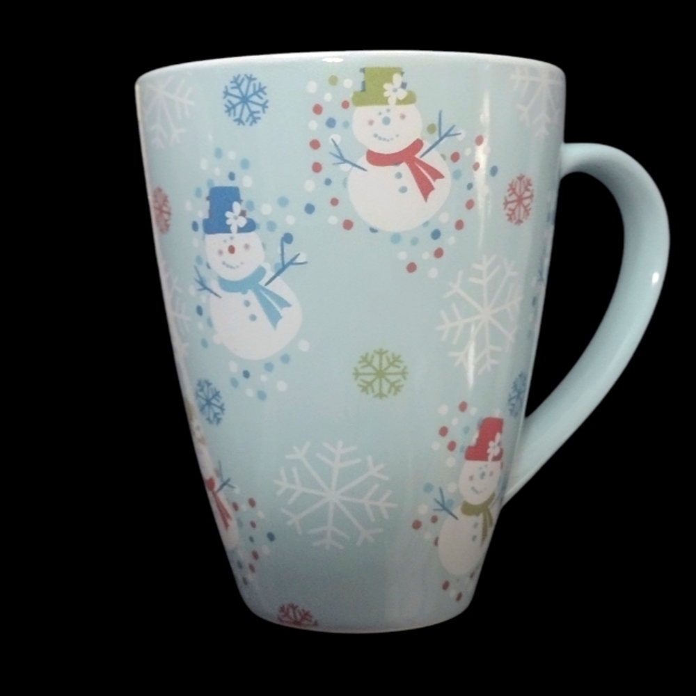 Starbucks Holiday Mug with Snowmen,  Light Blue
